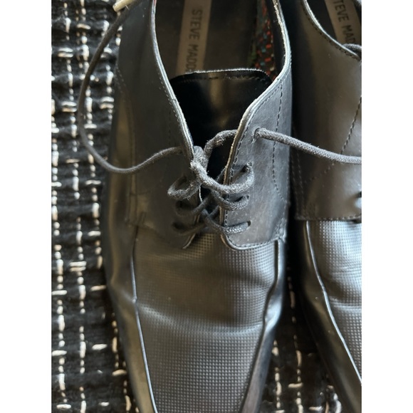 Steve Madden Men’s Size 9 Black Leather Lace Up Oxford Dress Shoes.